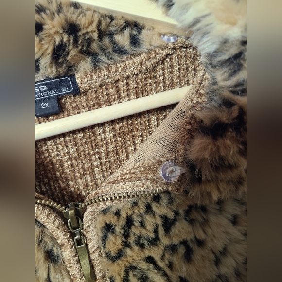 Vintage leopard print knit sweater- Size 2XL plus size - Picture 4 of 6